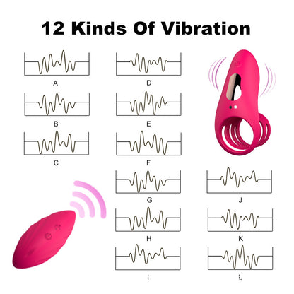 Lock Ring Usb Charging Vibration Wireless Remote Control Vibrating Rod