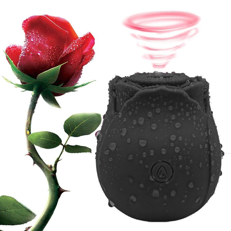 Rose Sucking Vibrator Sex Toys For Women Black