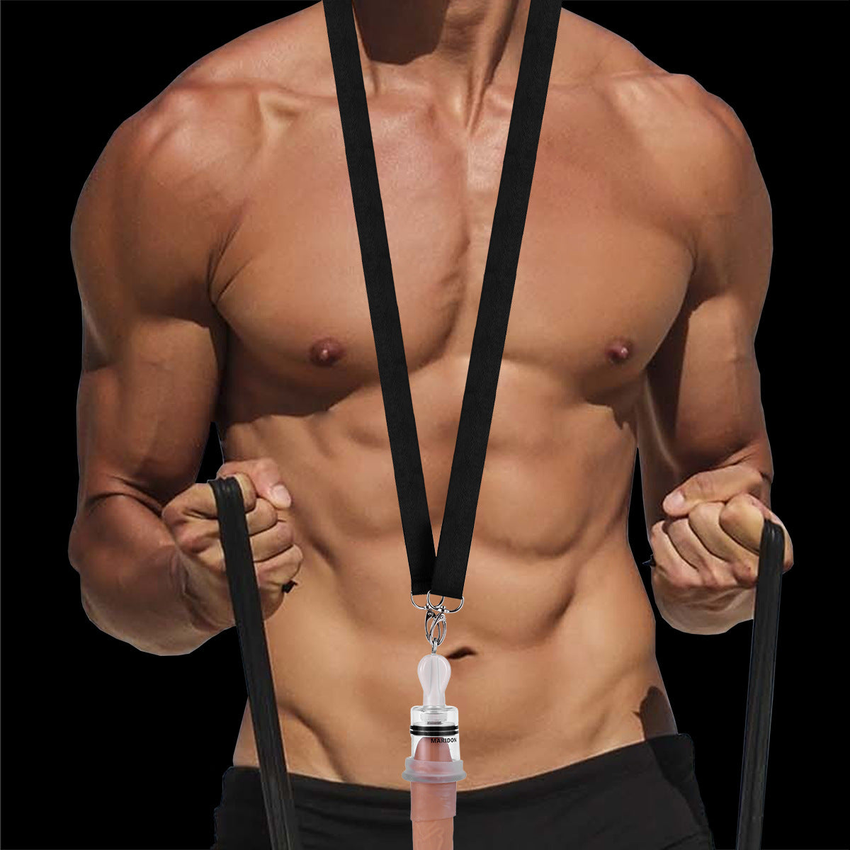 Foreign Trade Belly Puller Male Penis Stretching Trainer Invisible Wearing Neck Hanging Durable Trainer Size Master