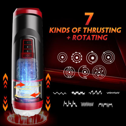 Automatic Male Masturbator 7 Thrusting Rotating Vaginal Mouth Pocket P