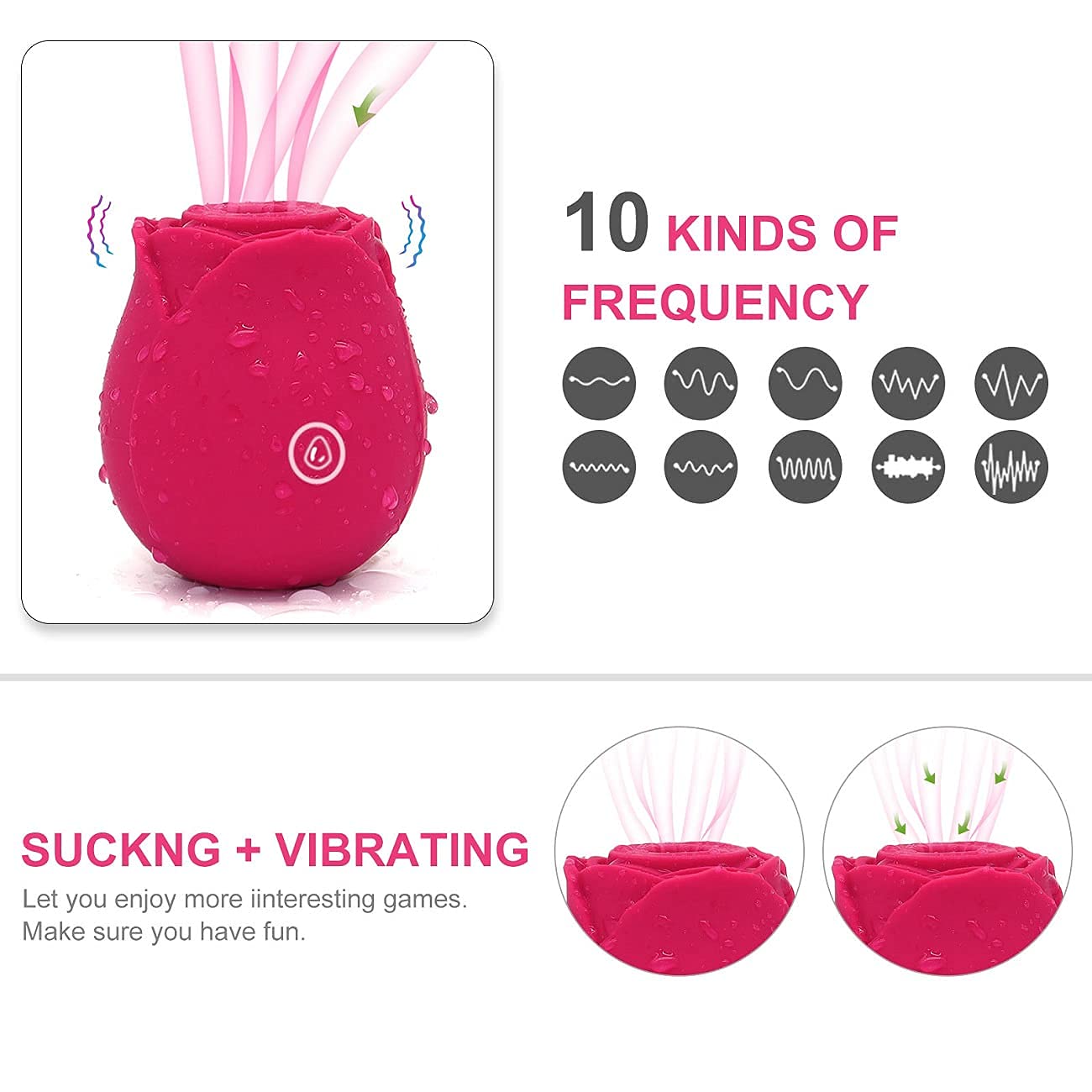 Rose Sucking Vibrator Sex Toys For Women Purple