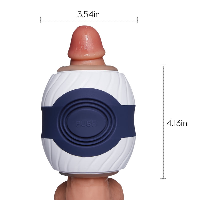 Mickey 10 Vibration Transparent Male Masturbatior with Controlling Han