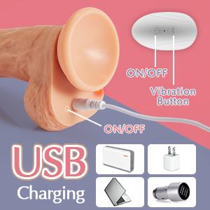 8.5-Inch 8 Mode Vibrating Thrusting Rotating Heating Remote Control Realistic Dildo