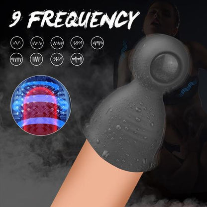 9 SPEEDS MALE MASTURBATOR CUP & GLANS MASSAGER